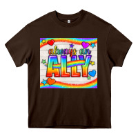 Chocolate Brown Always An Ally Pride LGBTQ+ Tumbler Heavy Core Tee - BundleAndBundleShop