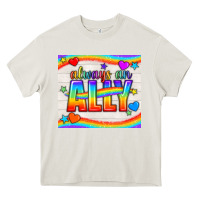 Cream Always An Ally Pride LGBTQ+ Tumbler Heavy Core Tee - BundleAndBundleShop