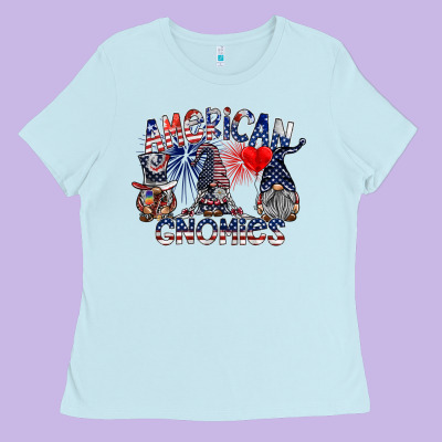 Amerikan Gnomies Ladies Tee Designed By Sublimationcraftshop