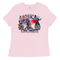 Bubblegum Pink amerikan gnomies Ladies Tee - SublimationCraftShop