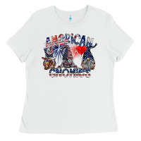 White amerikan gnomies Ladies Tee - SublimationCraftShop