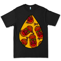 Black african masks teardrop  5 Premium Tee - BundleAndBundleShop