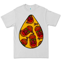 Dove Grey african masks teardrop  5 Premium Tee - BundleAndBundleShop