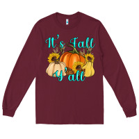Burgundy it's fall y'all Long Sleeve Tee - Artiststas