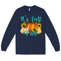 Navy it's fall y'all Long Sleeve Tee - Artiststas