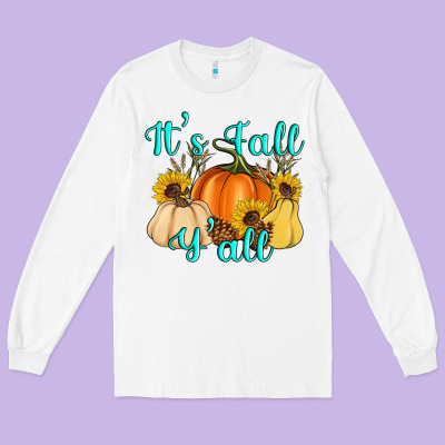 It's Fall Y'all Long Sleeve Tee Designed By Artiststas