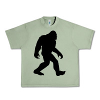 Oil Green bigfoot in black design Urban Heavy Tee - artisFamous