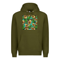 Army Green avacado with turquoise and leopard background mug coaster Premium Hoodie - BarkalooDesign