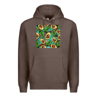 Coffee avacado with turquoise and leopard background mug coaster Premium Hoodie - BarkalooDesign