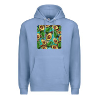 Colony Blue avacado with turquoise and leopard background mug coaster Premium Hoodie - BarkalooDesign