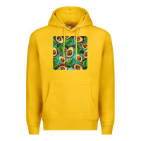 Lemon avacado with turquoise and leopard background mug coaster Premium Hoodie - BarkalooDesign