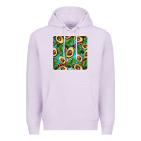 Lilac avacado with turquoise and leopard background mug coaster Premium Hoodie - BarkalooDesign