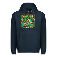 Navy avacado with turquoise and leopard background mug coaster Premium Hoodie - BarkalooDesign