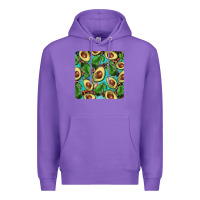 Purple avacado with turquoise and leopard background mug coaster Premium Hoodie - BarkalooDesign