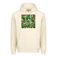 Sandshell avacado with turquoise and leopard background mug coaster Premium Hoodie - BarkalooDesign