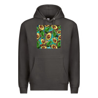 Smoke avacado with turquoise and leopard background mug coaster Premium Hoodie - BarkalooDesign