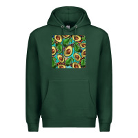 Sports Green avacado with turquoise and leopard background mug coaster Premium Hoodie - BarkalooDesign