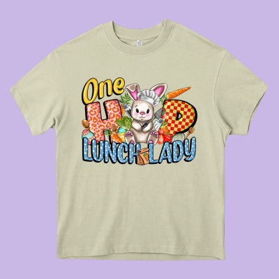 One Hip Lunch Lady Easter Day Heavy Core Tee Designed By Fadigitalartstudio