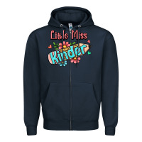 Navy little miss kindergarten Zipper Hoodie - RanaPortraitStore