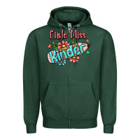 Sports Green little miss kindergarten Zipper Hoodie - RanaPortraitStore