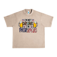 French Oak I'm Not Drunk I'm Patriotic Urban Heavy Tee - CowhideDigitalArt
