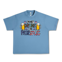 Pebble Blue I'm Not Drunk I'm Patriotic Urban Heavy Tee - CowhideDigitalArt