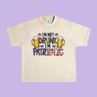 I'm Not Drunk I'm Patriotic Urban Heavy Tee Designed By Cowhidedigitalart