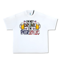 White I'm Not Drunk I'm Patriotic Urban Heavy Tee - CowhideDigitalArt