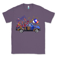 Lavender Western Truck Fourth Of July Classic Tee - FaDigitalArtStudio
