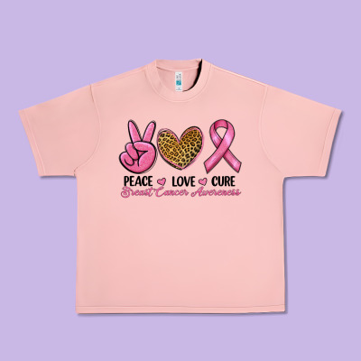 Peace Love Cure Urban Heavy Tee Designed By Ranaportraitstore