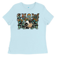 Baby Blue show mom Ladies Tee - SublimationCraftShop