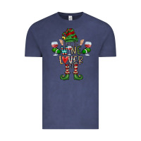 Vintage Denim I'm The wine Lover Elf Vintage Tee - CowhideDigitalArt