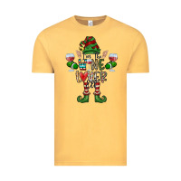 Vintage Mustard I'm The wine Lover Elf Vintage Tee - CowhideDigitalArt