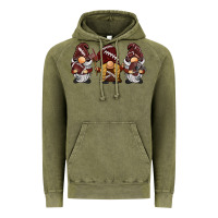 Vintage Olive football gnomes Vintage Hoodie - BarkalooDesign