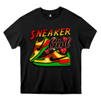 Black sneaker girl Heavy Core Tee - FaDigitalArtStudio