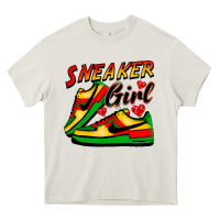 Cream sneaker girl Heavy Core Tee - FaDigitalArtStudio