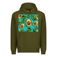 Army Green avacadoblue tumbler Premium Hoodie - BarkalooDesign