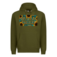 Army Green Sunflower Serappe Turquoise Gemstone Mama Tried Premium Hoodie - Jasminsmagicworld