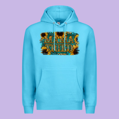 Sunflower Serappe Turquoise Gemstone Mama Tried Premium Hoodie Designed By Jasminsmagicworld