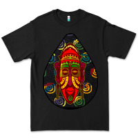 Black african masks teardrop  6 Premium Tee - BundleAndBundleShop