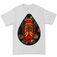Dove Grey african masks teardrop  6 Premium Tee - BundleAndBundleShop