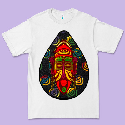 African Masks Teardrop  6 Premium Tee Designed By Bundleandbundleshop