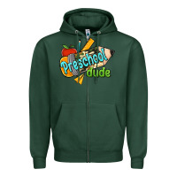 Sports Green preschool dude Zipper Hoodie - RanaPortraitStore