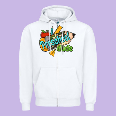 Preschool Dude Zipper Hoodie Designed By Ranaportraitstore