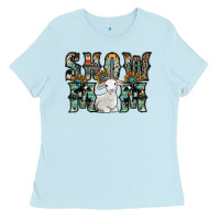 Baby Blue show mom sheep Ladies Tee - SublimationCraftShop
