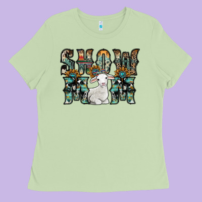 Show Mom Sheep Ladies Tee Designed By Sublimationcraftshop