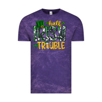 Cloud Purple Half Irish All Trouble Vintage Tee - CowhideDigitalArt