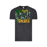 Vintage Black Half Irish All Trouble Vintage Tee - CowhideDigitalArt