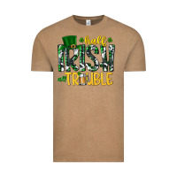 Vintage Coffee Half Irish All Trouble Vintage Tee - CowhideDigitalArt