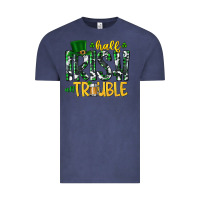 Vintage Denim Half Irish All Trouble Vintage Tee - CowhideDigitalArt